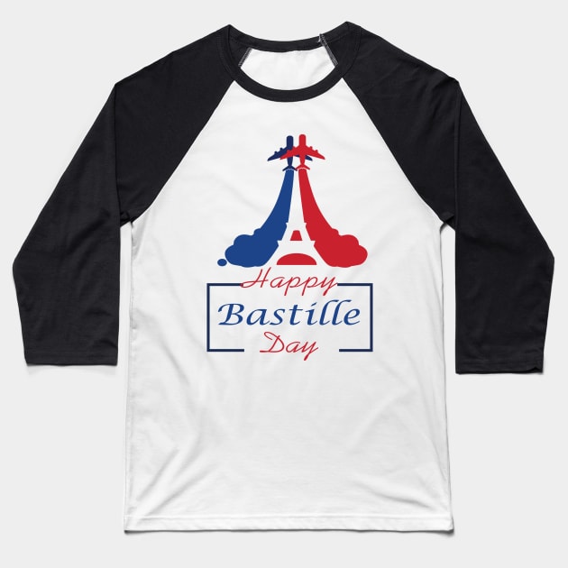 Happy Bastille Day  France 2020 Baseball T-Shirt by Salahboulehoual